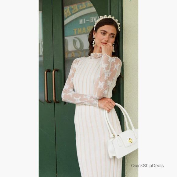 Sleeveless Sweater Dress Mock Neck Ribbed Knit Maxi - Picture 7 of 7